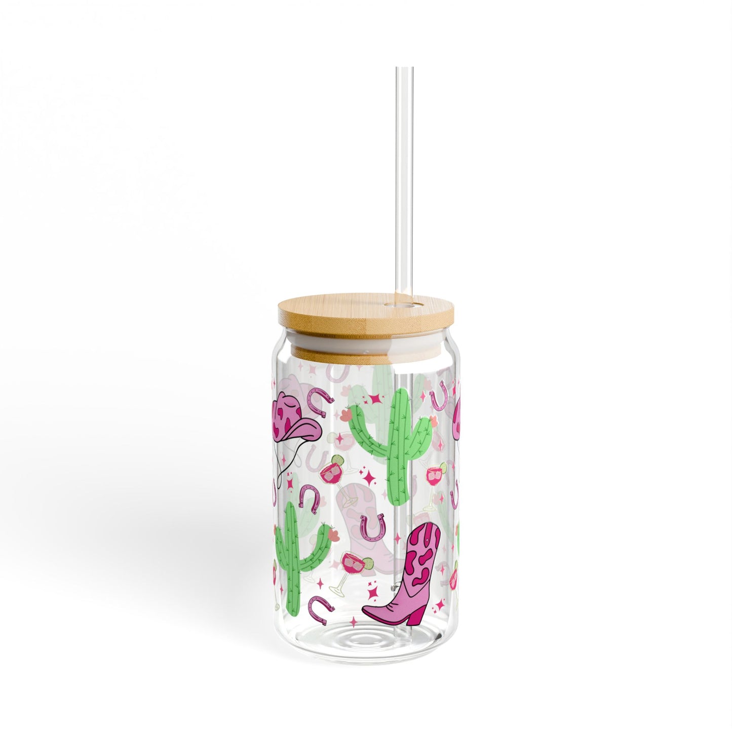 Desert Cowgirl 16oz Glass Tumbler