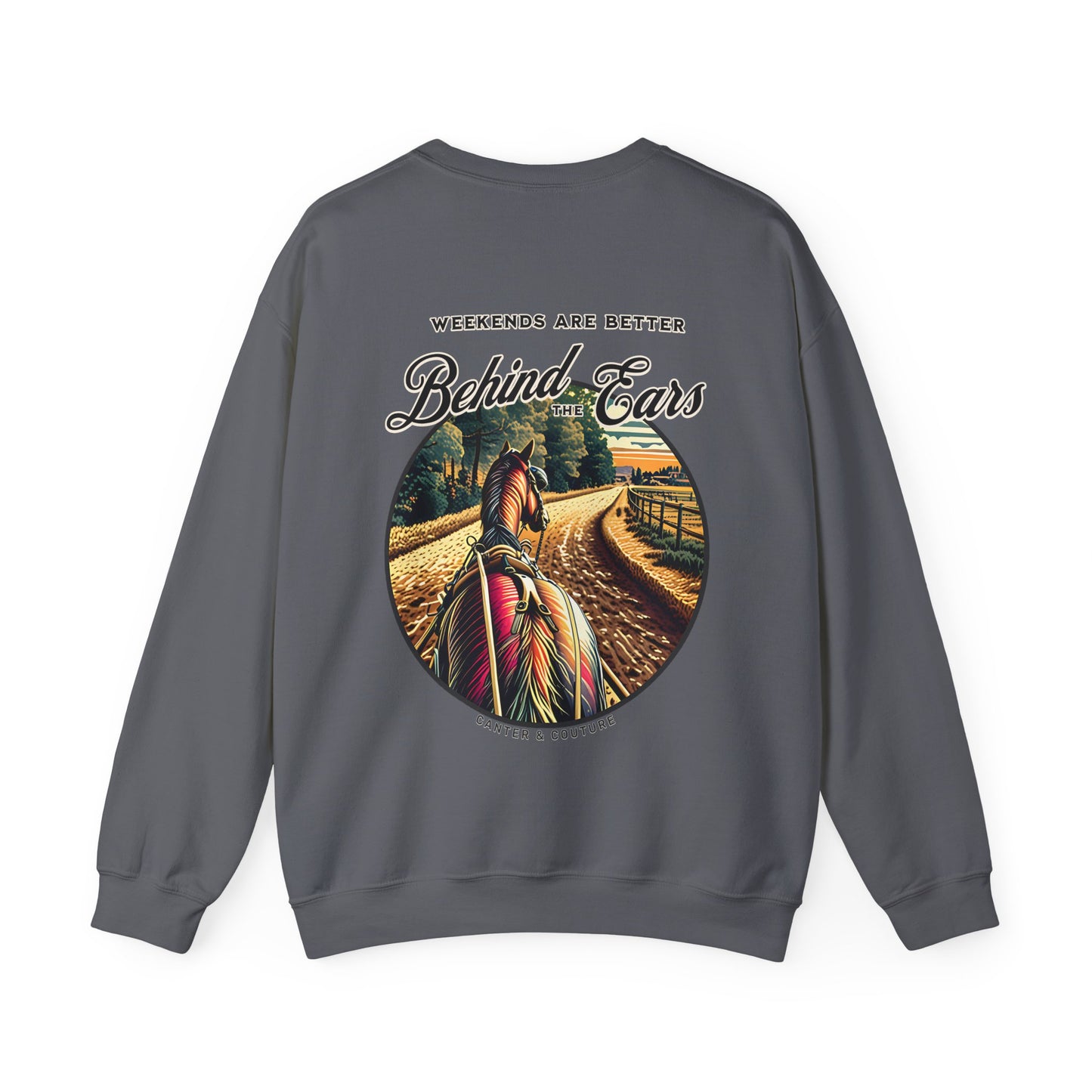 Behind The Ears Horse Driving Canter and Couture Sweatshirt, Single