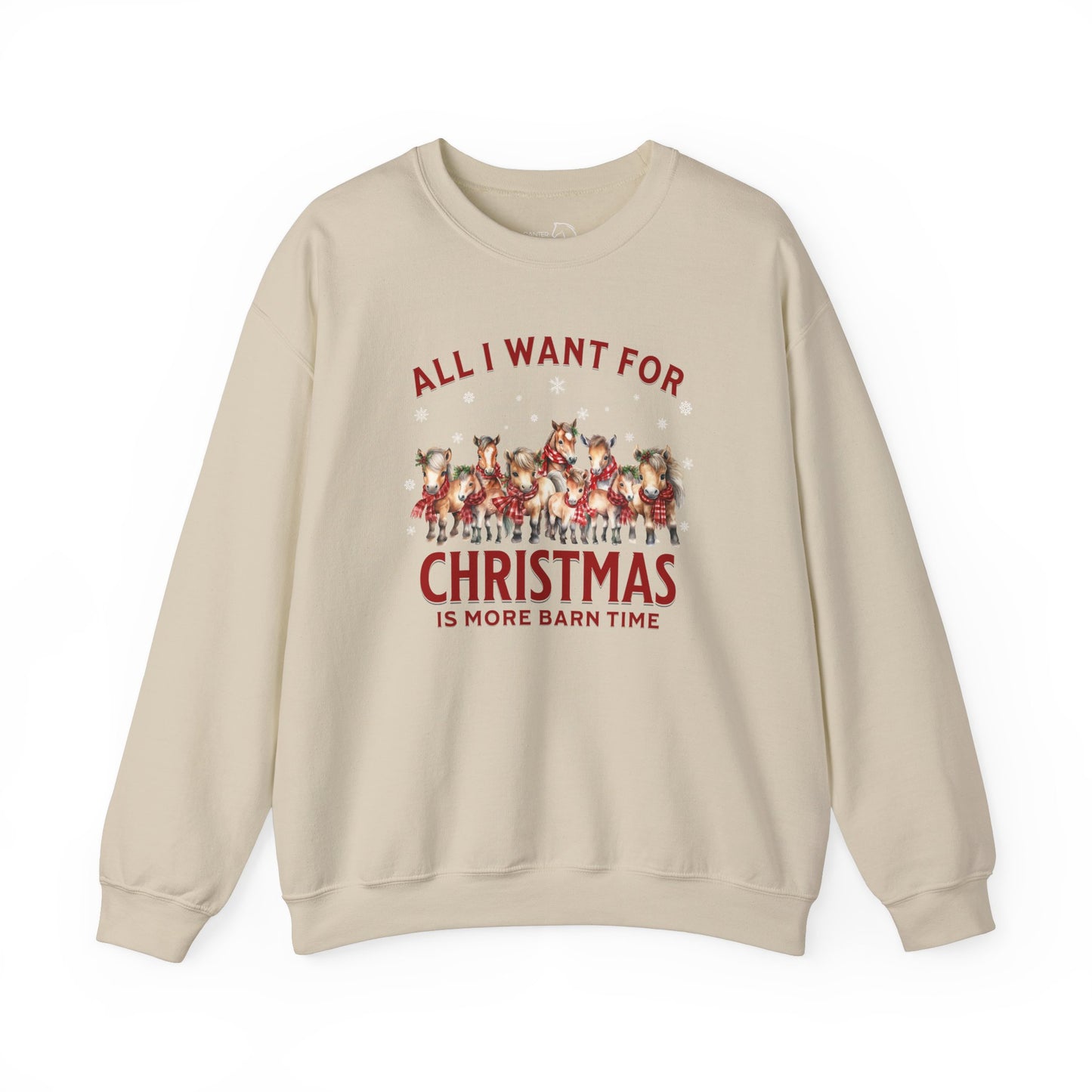 Horse Christmas Sweatshirt – Holiday Crewneck Jumper