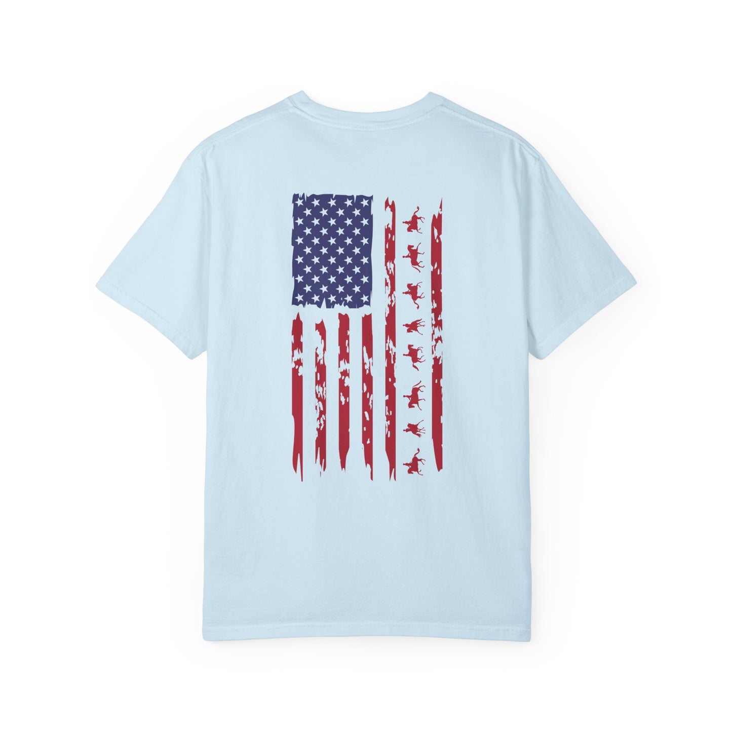 Equestrian Dressage distressed US flag shirt