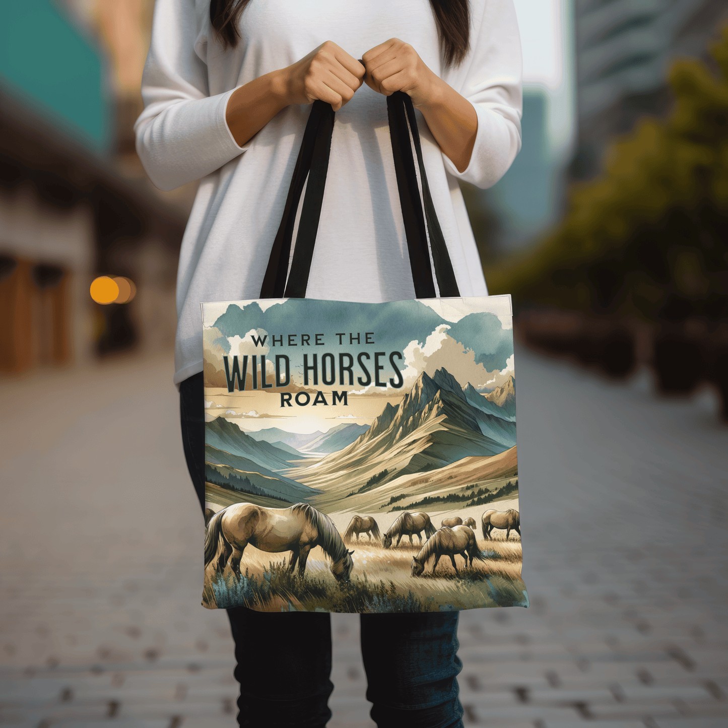Where The Wild Horses Roam Tote Bag