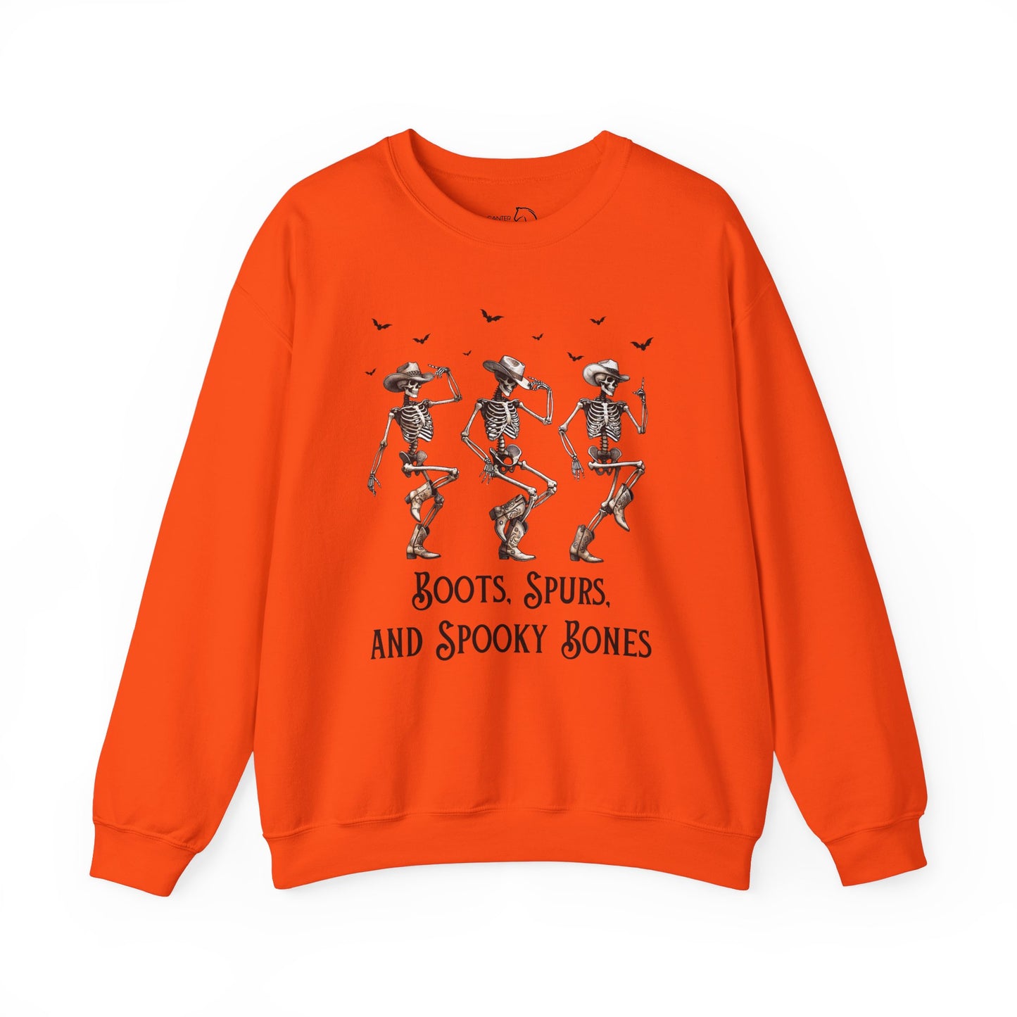 Equestrian Halloween dancing skeleton sweatshirt