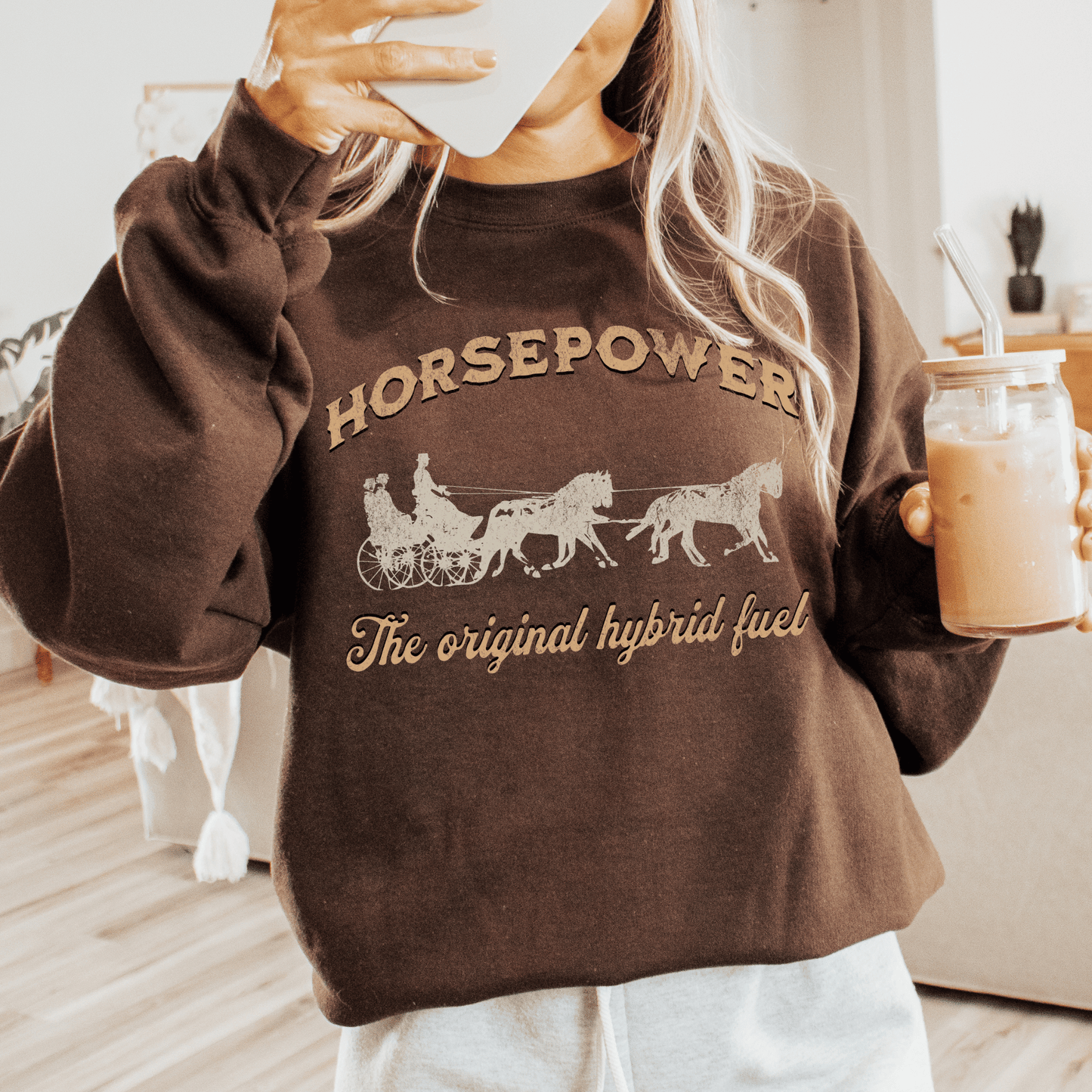 Horse driving sweatshirt