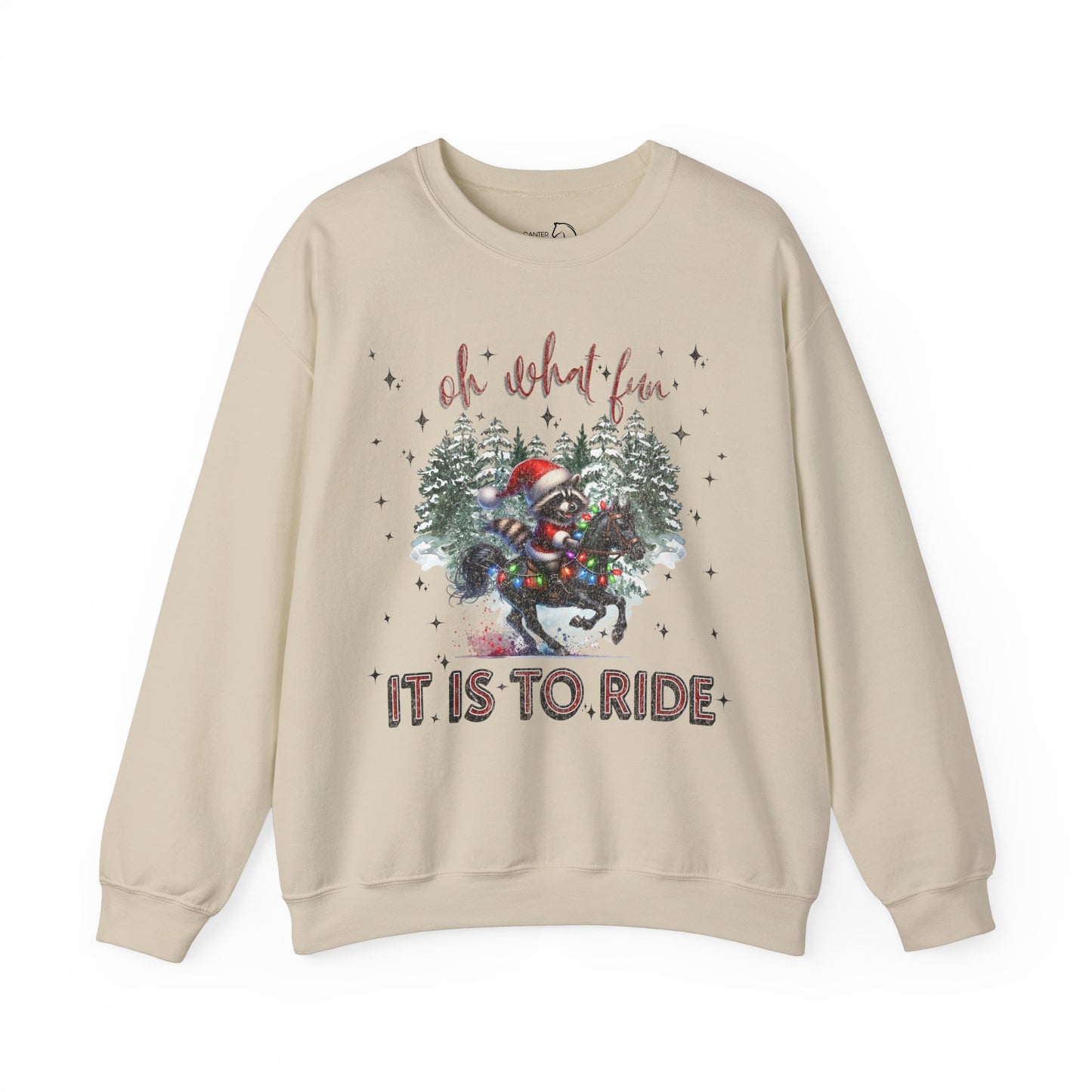 Christmas Horse Sweatshirt – Holiday Crewneck Jumper