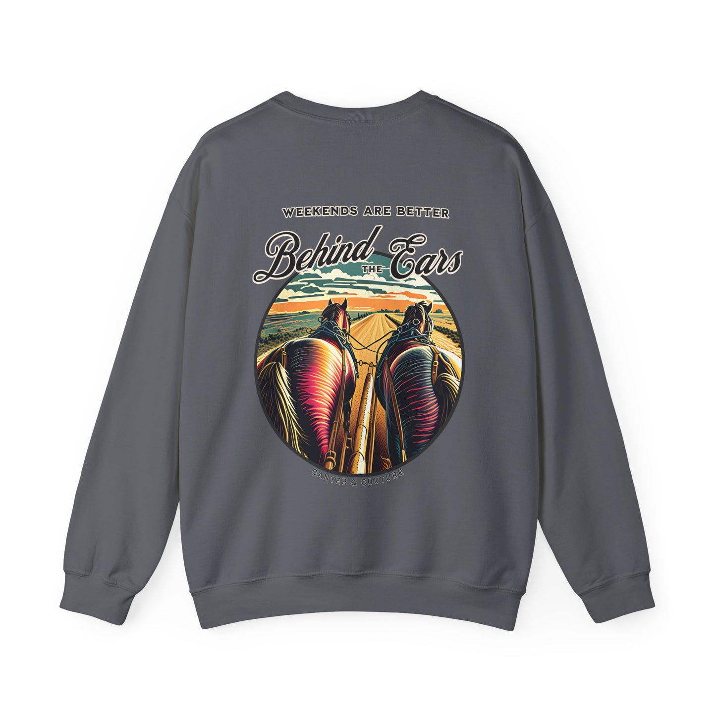 Behind The Ears Horse Driving Canter and Couture Sweatshirt, Pair