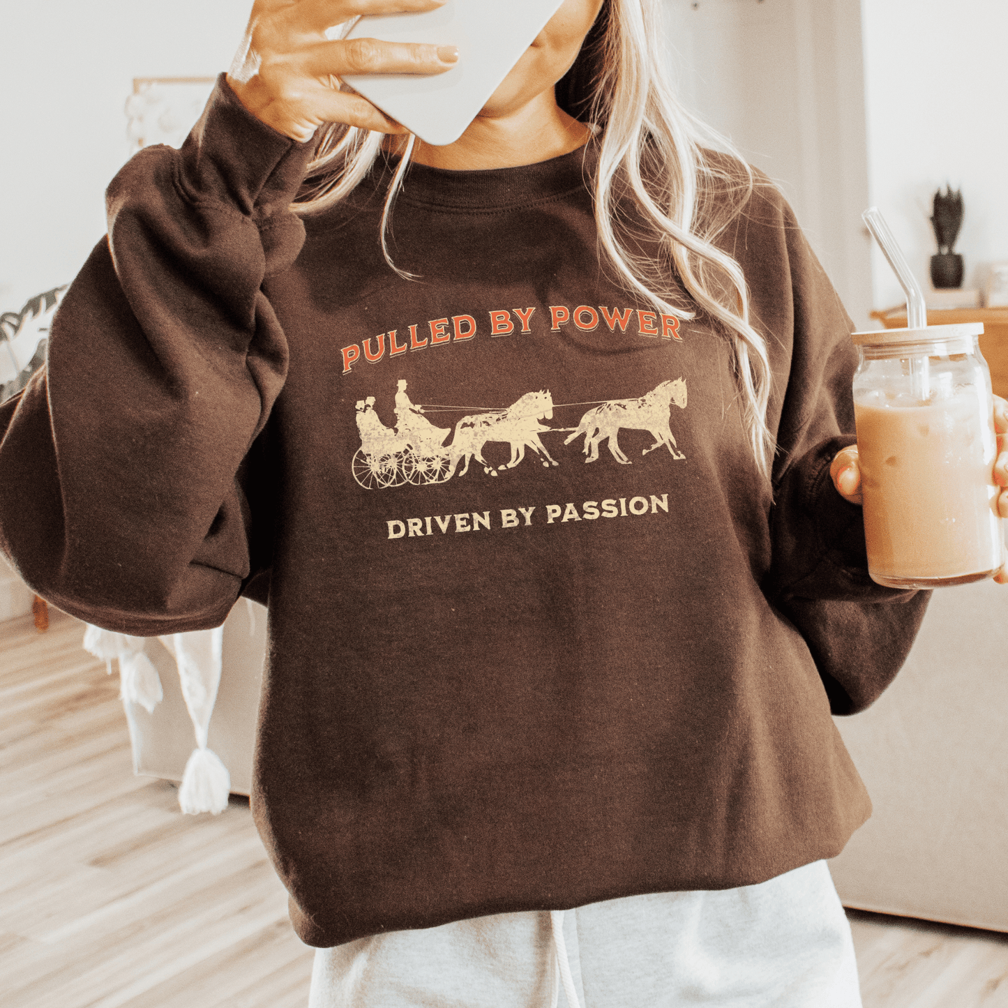 Horse driving sweatshirt