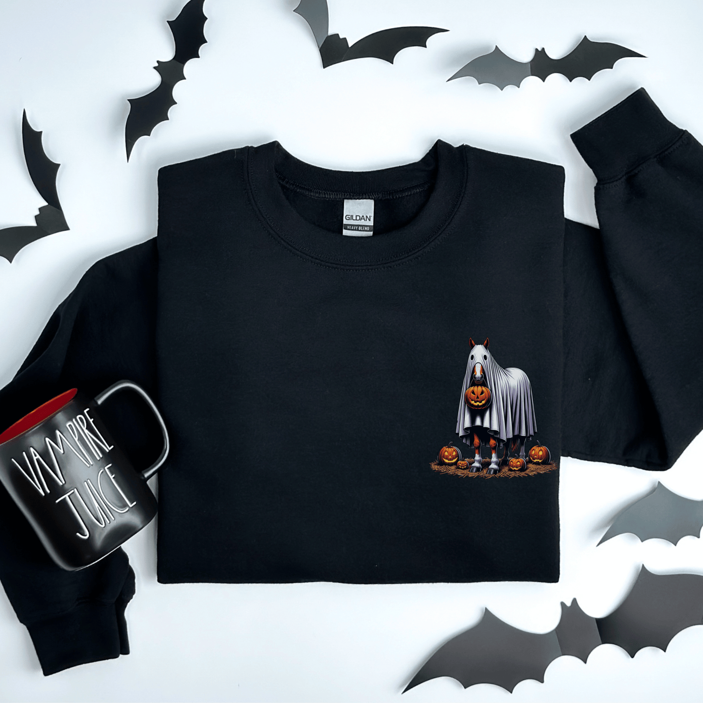 Halloween Horse Ghost Sweatshirt