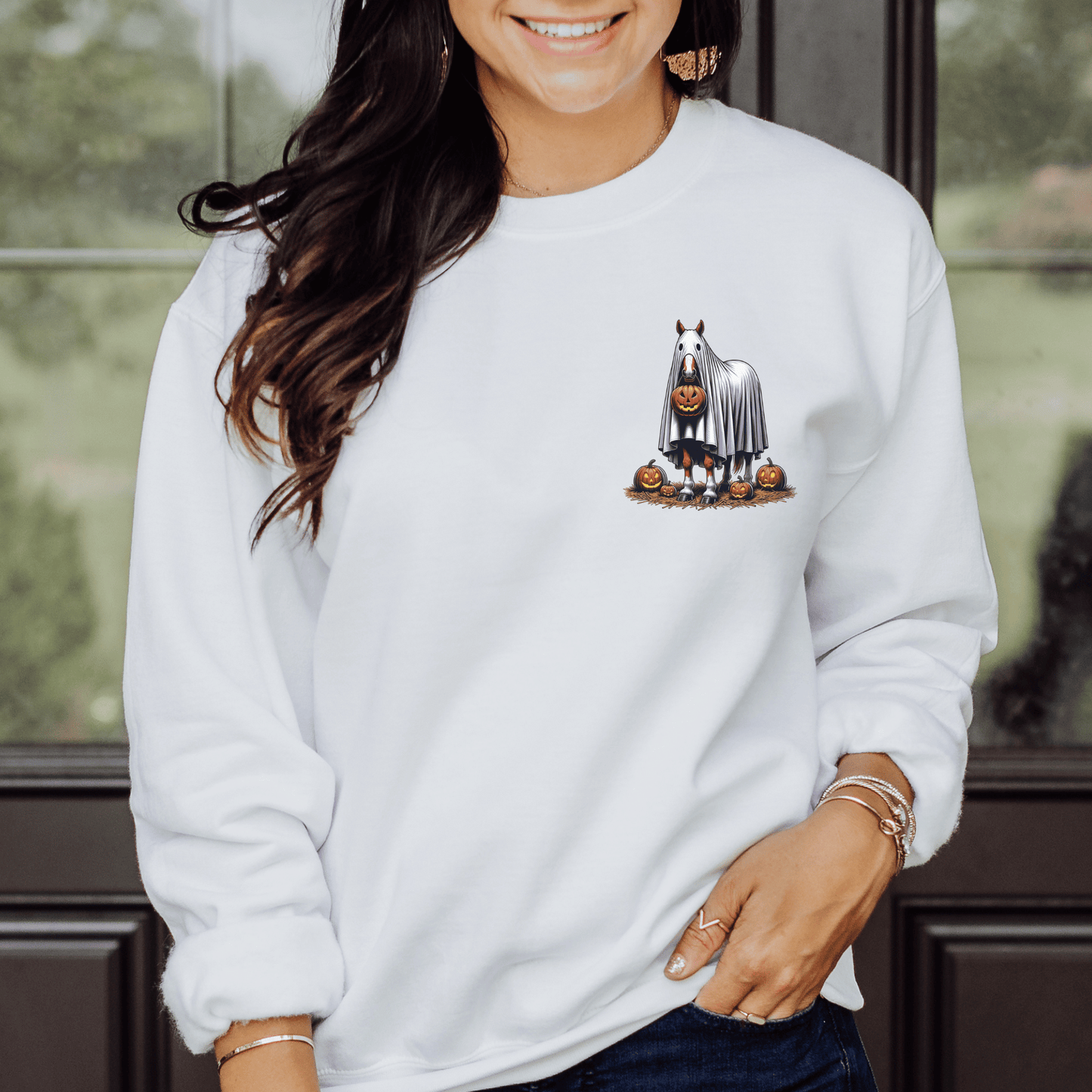 Halloween Horse Ghost Sweatshirt