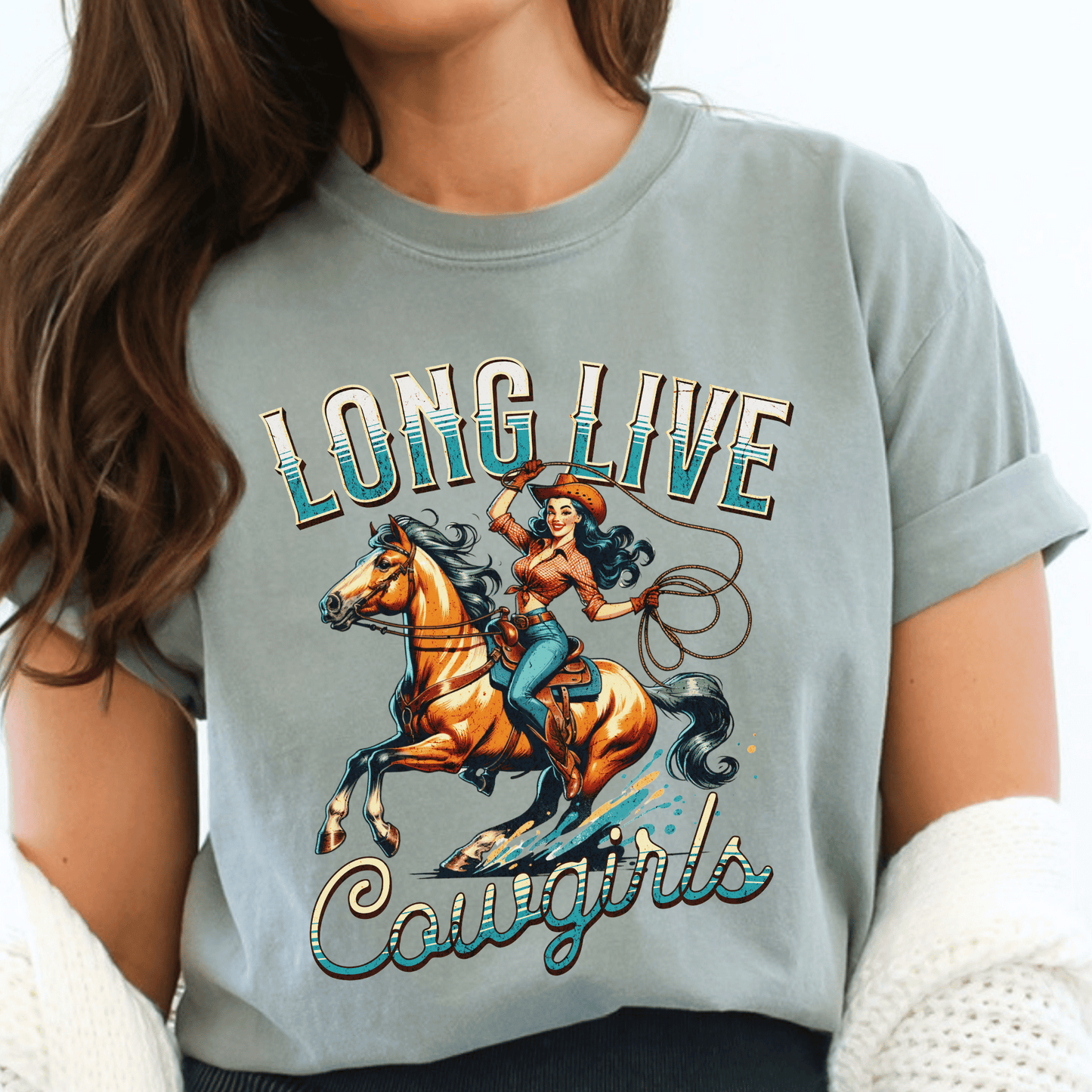 Retro Cowgirl Pinup Shirt