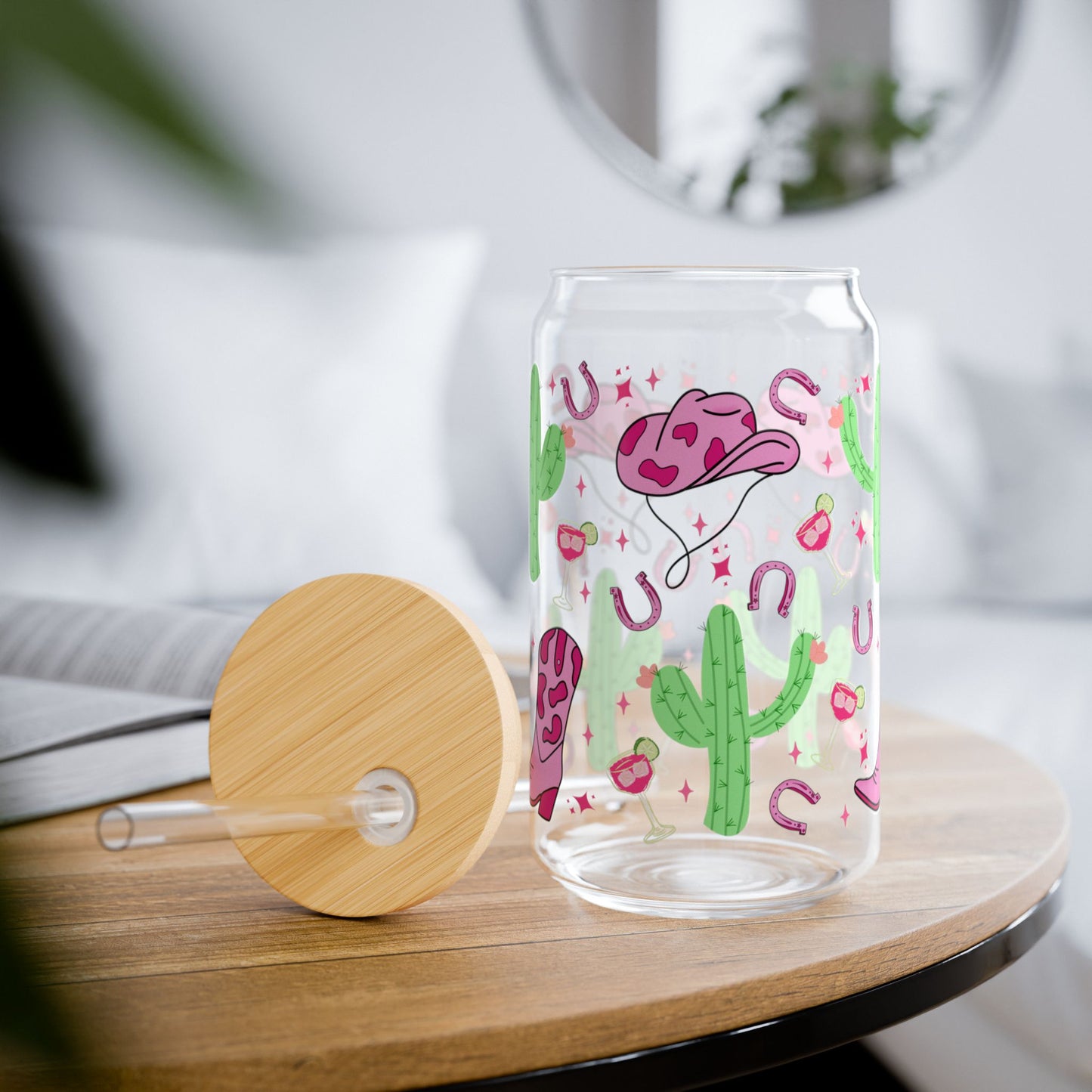 Desert Cowgirl 16oz Glass Tumbler