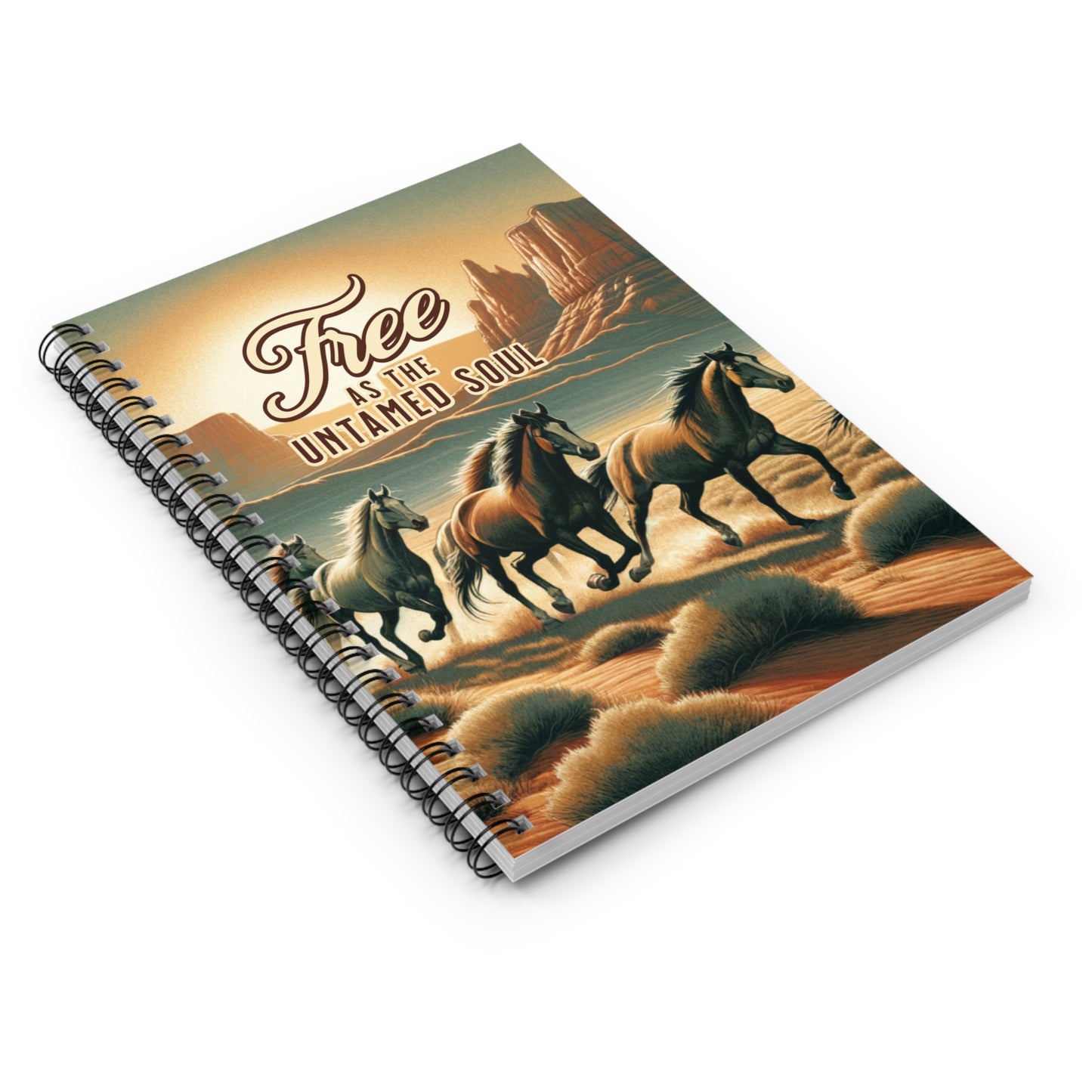 Free as the Untamed Soul Spiral Notebook, Wild Horse Journal