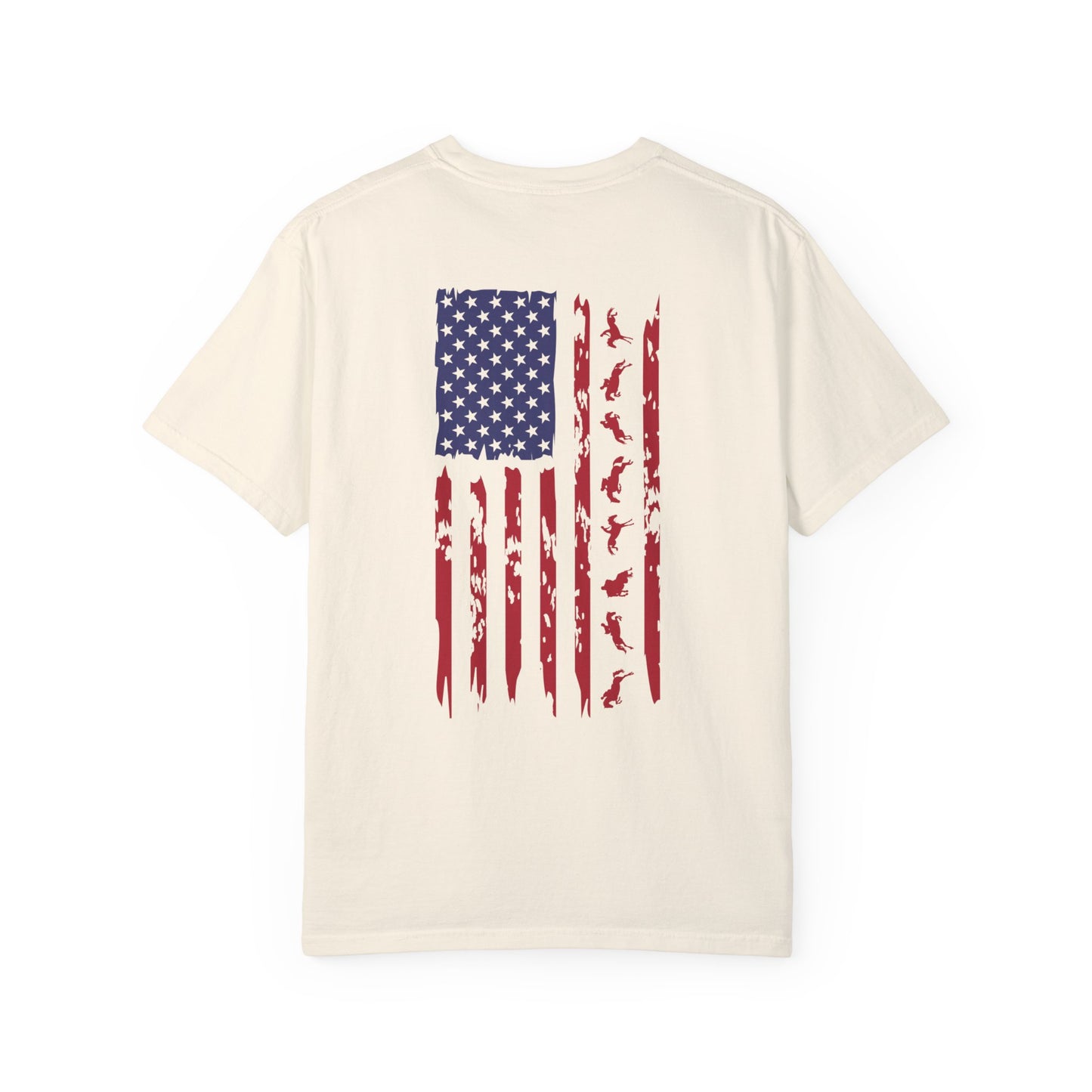 Equestrian Showjumping distressed US flag shirt