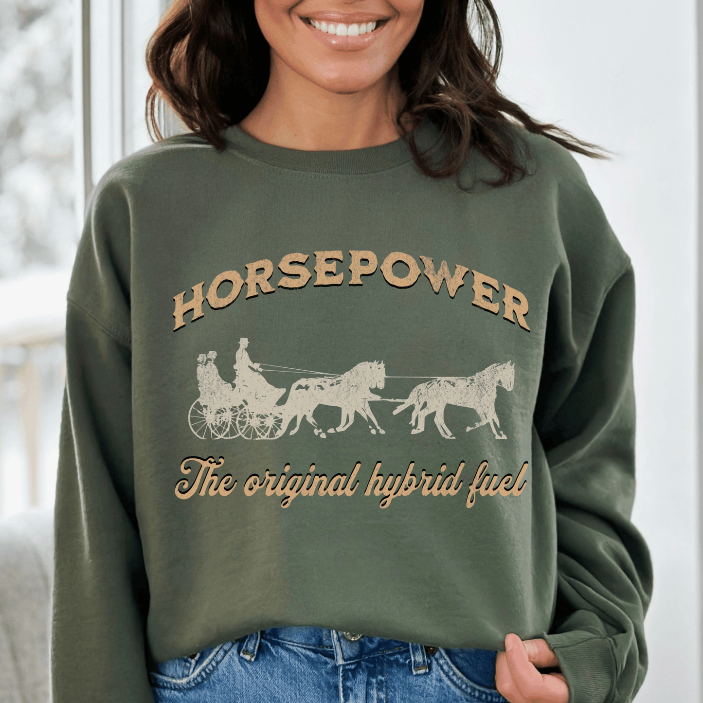 Horse driving sweatshirt
