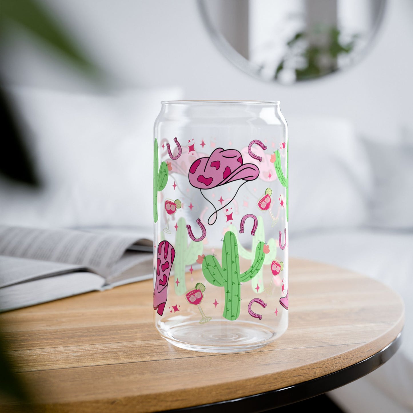 Desert Cowgirl 16oz Glass Tumbler