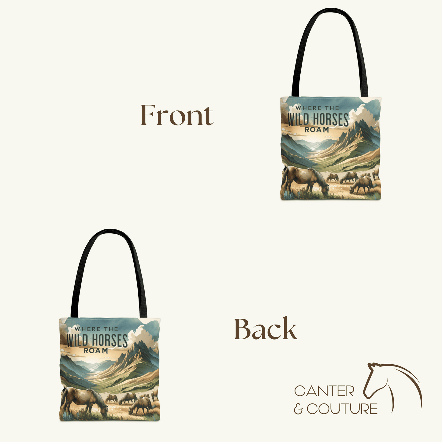 Where The Wild Horses Roam Tote Bag