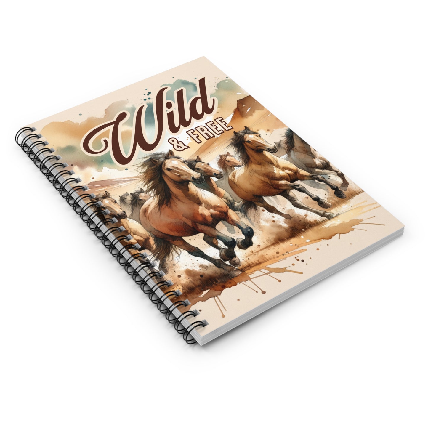 Wild And Free Spiral Notebook, Horse Lover Planner