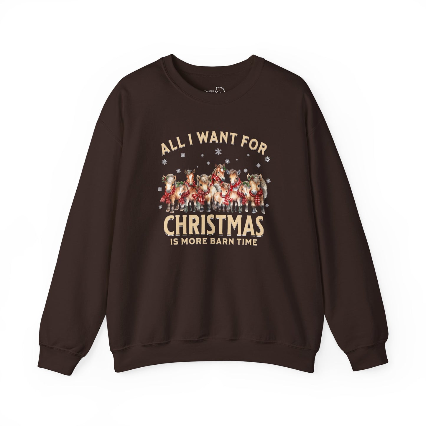 Horse Christmas Sweatshirt – Holiday Crewneck Jumper