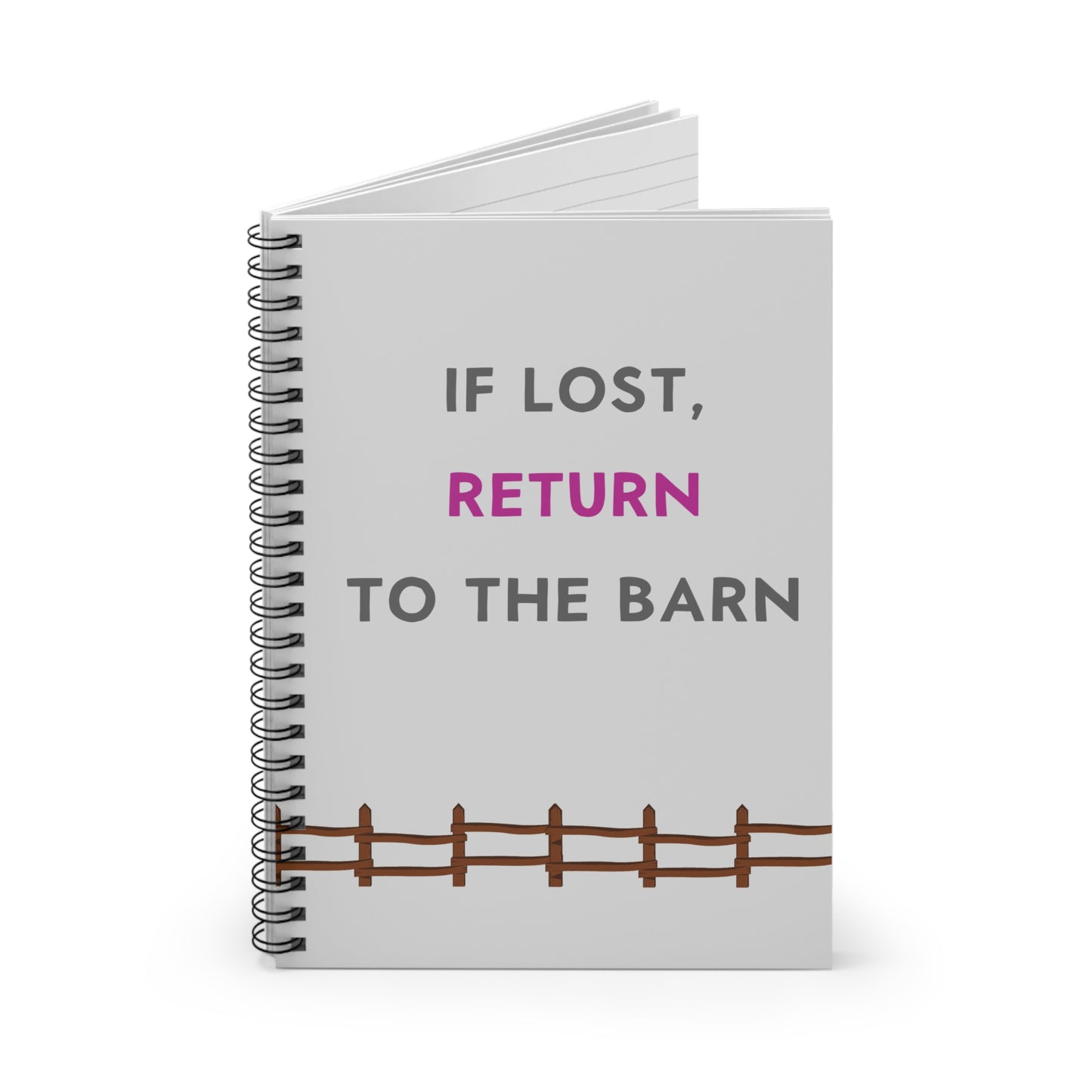Horse Barn Spiral Notebook
