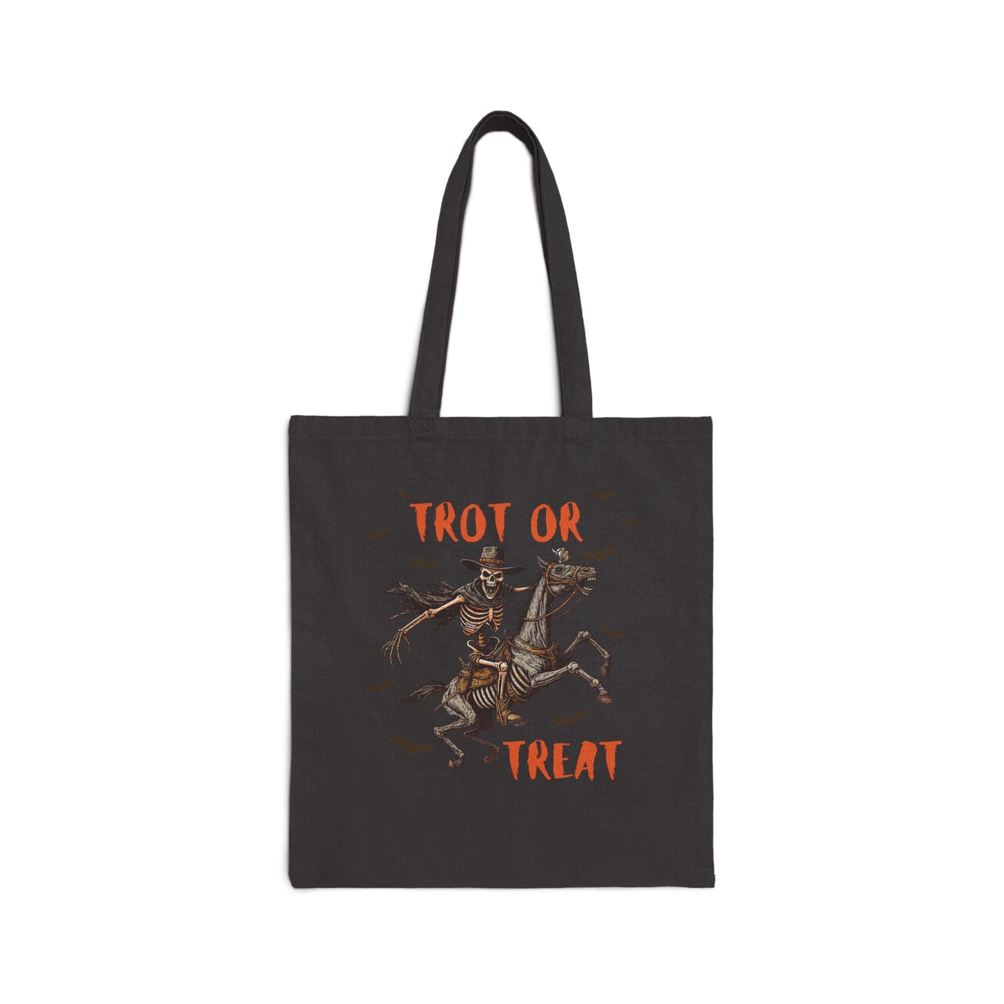 Equestrian Halloween Western Cotton Canvas Tote Bag