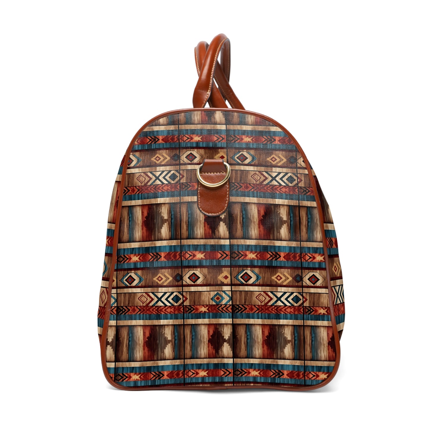 Western Wood Print Travel Bag