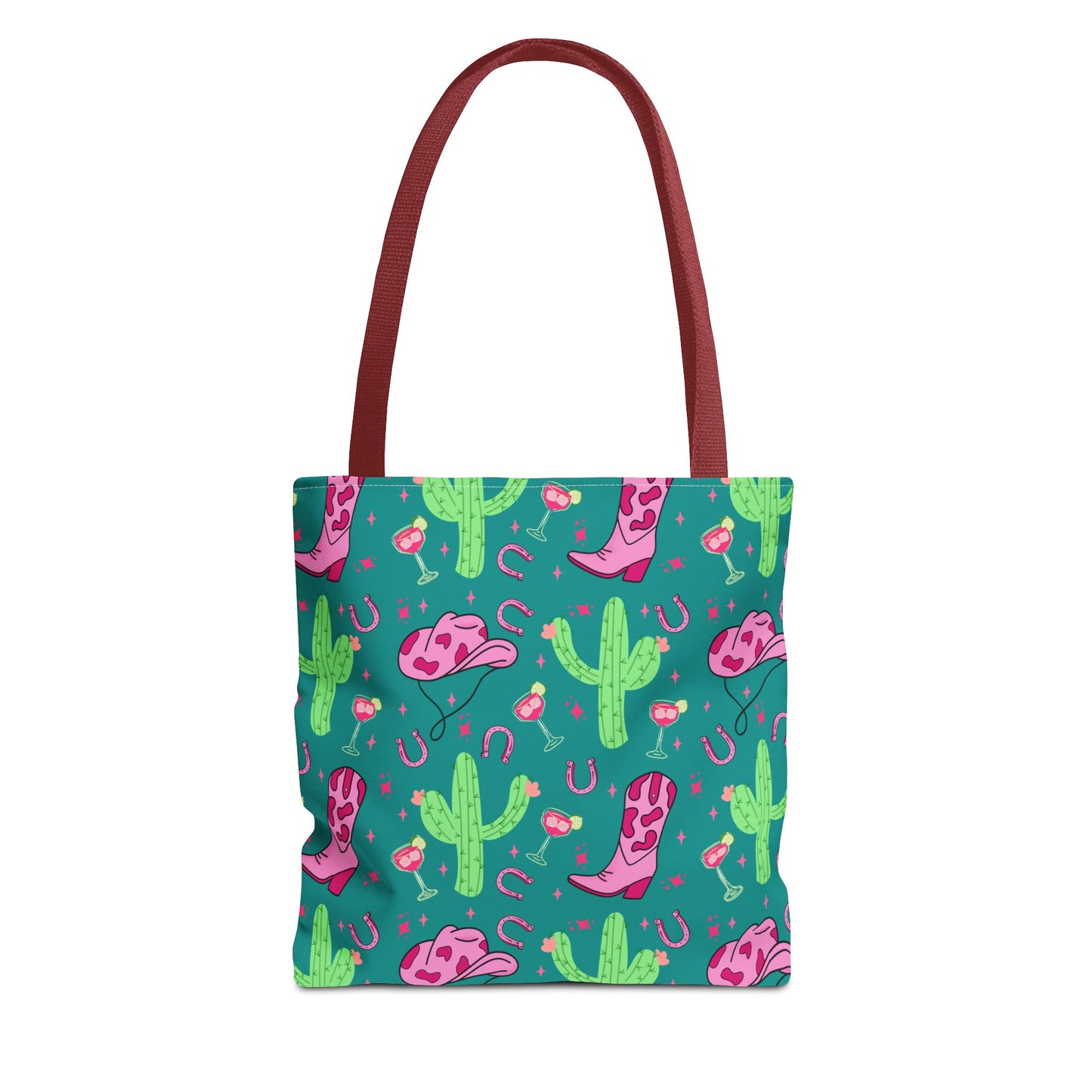 Retro cowgirl tote bag