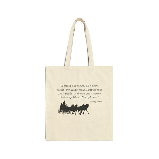 Henry James poetry quote canvas bag