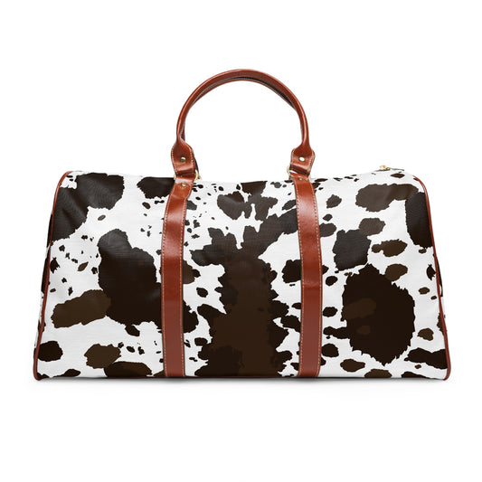 Cowhide Print Travel Bag