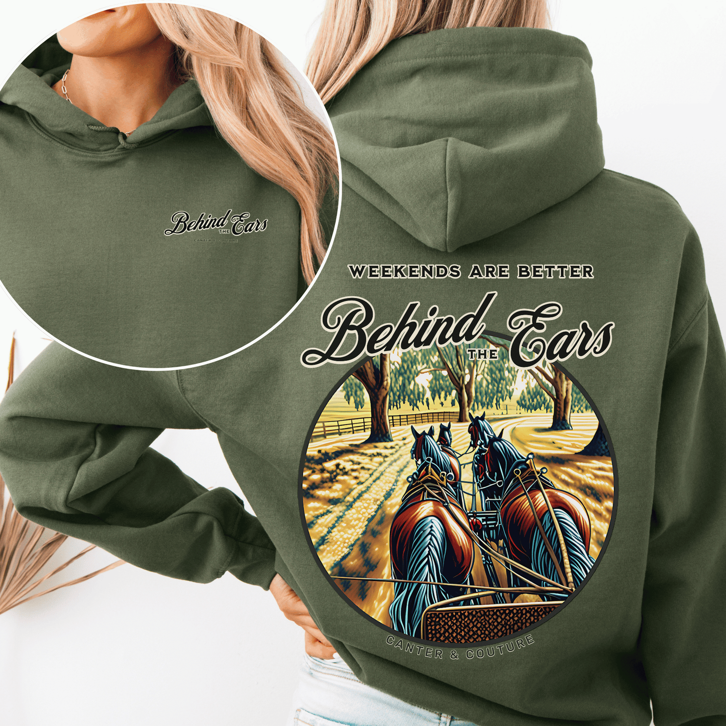 Behind The Ears Hoodie, Combined Driving Four in Hand
