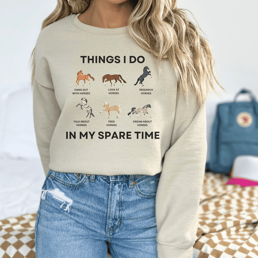 Horse Sweatshirt – Funny Barn Shirt & Horse Lover Gift