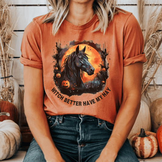 Witchy Equestrian Halloween Shirt