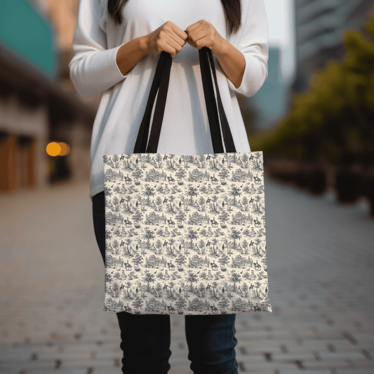 Equestrian Toile Tote Bag