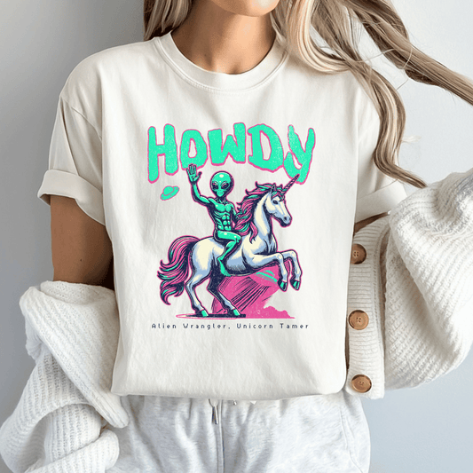 Retro UFO Western Unicorn Shirt