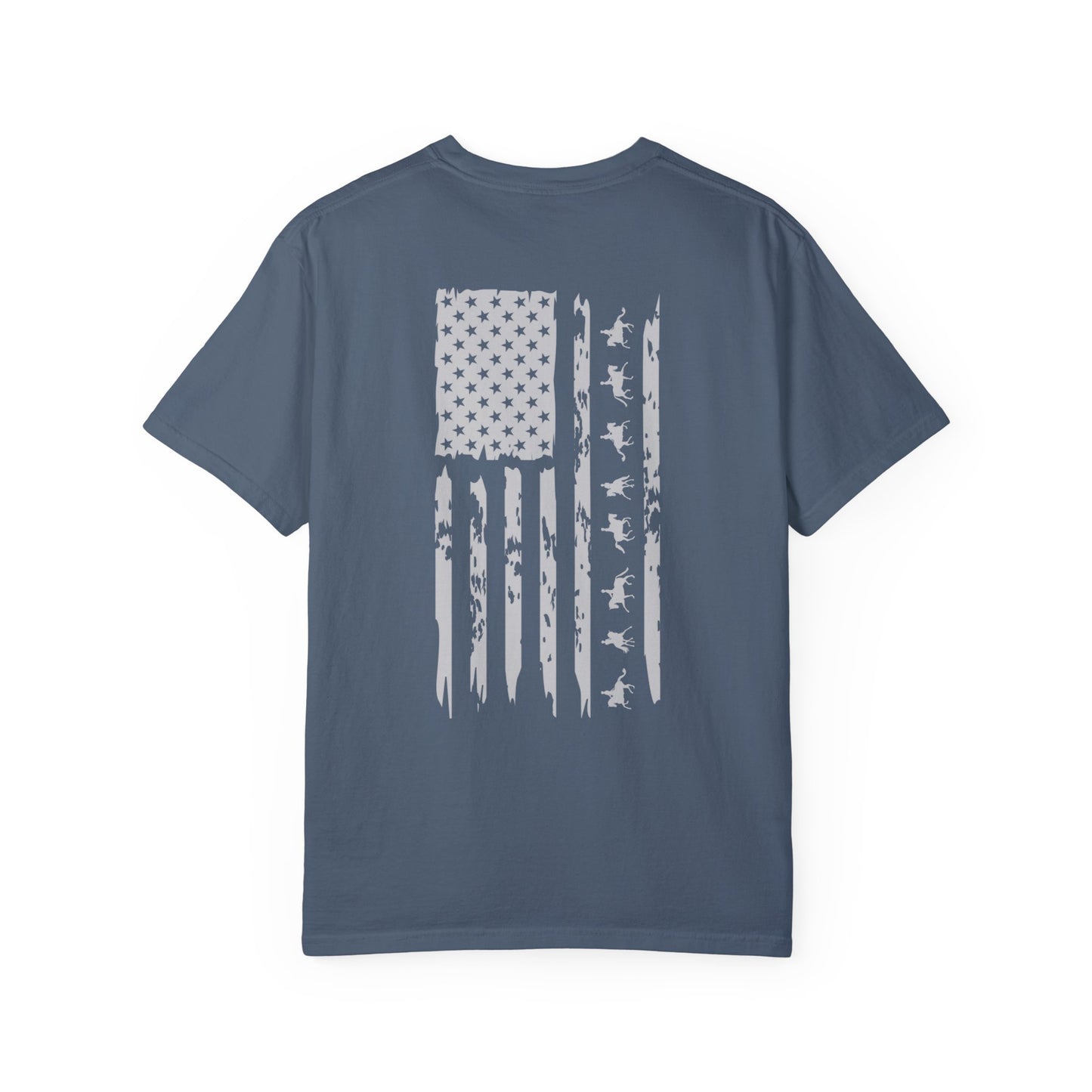 Equestrian Dressage distressed US flag shirt