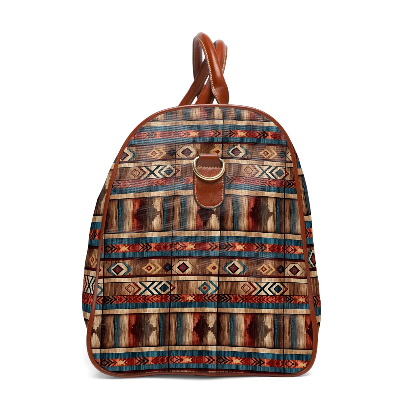 Western Wood Print Travel Bag