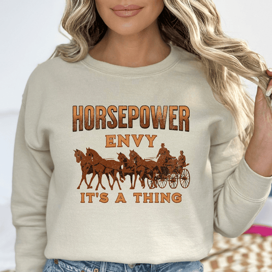 Horse driving sweatshirt