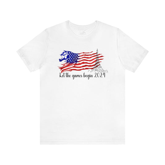 Patriotic Equestrian Summer Games 2024 T-Shirt