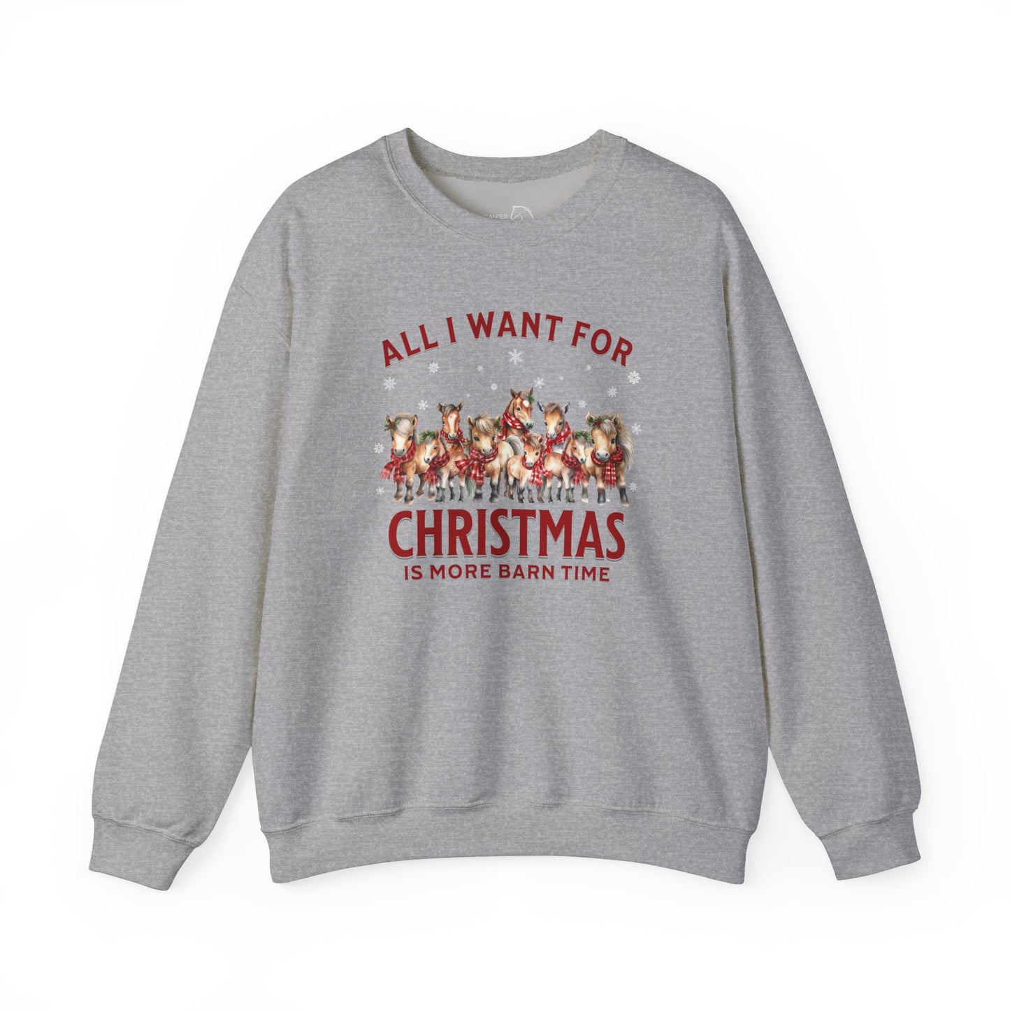 Horse Christmas Sweatshirt – Holiday Crewneck Jumper