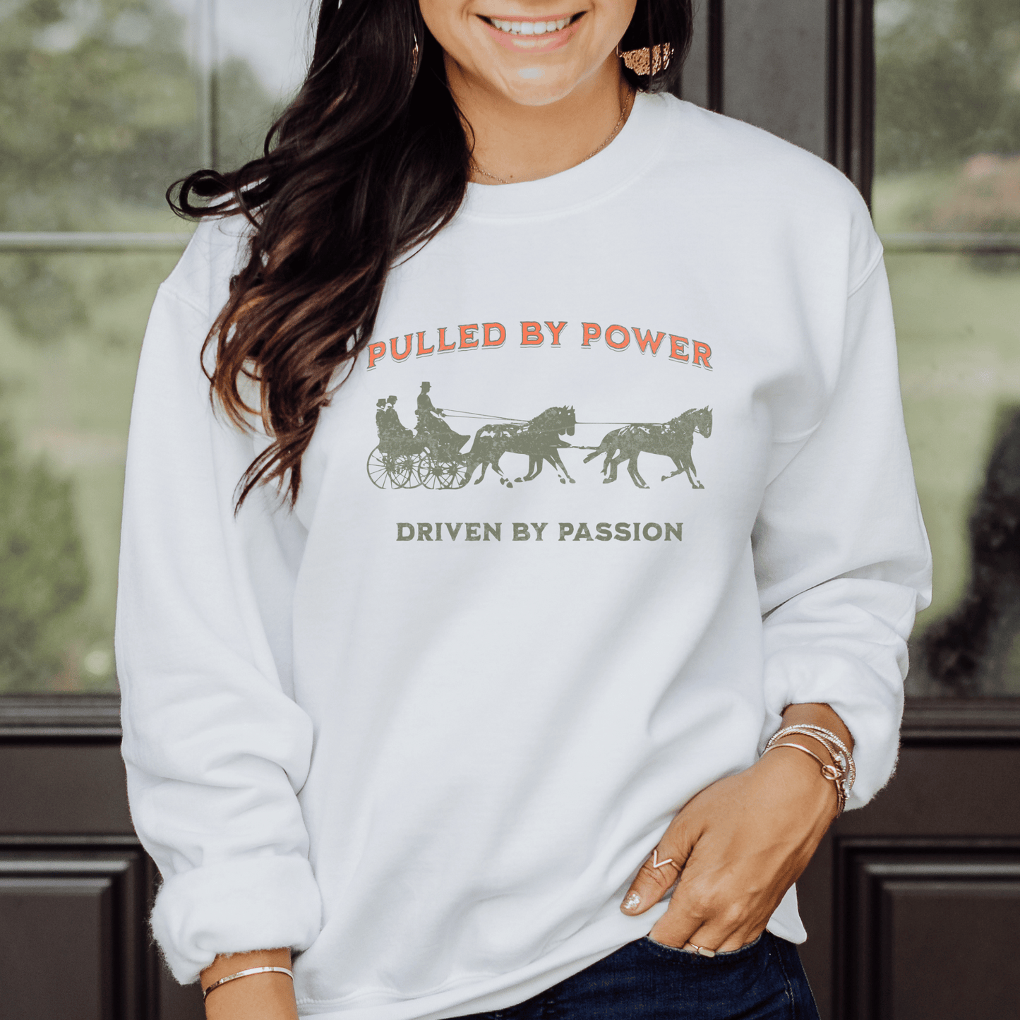 Horse driving sweatshirt