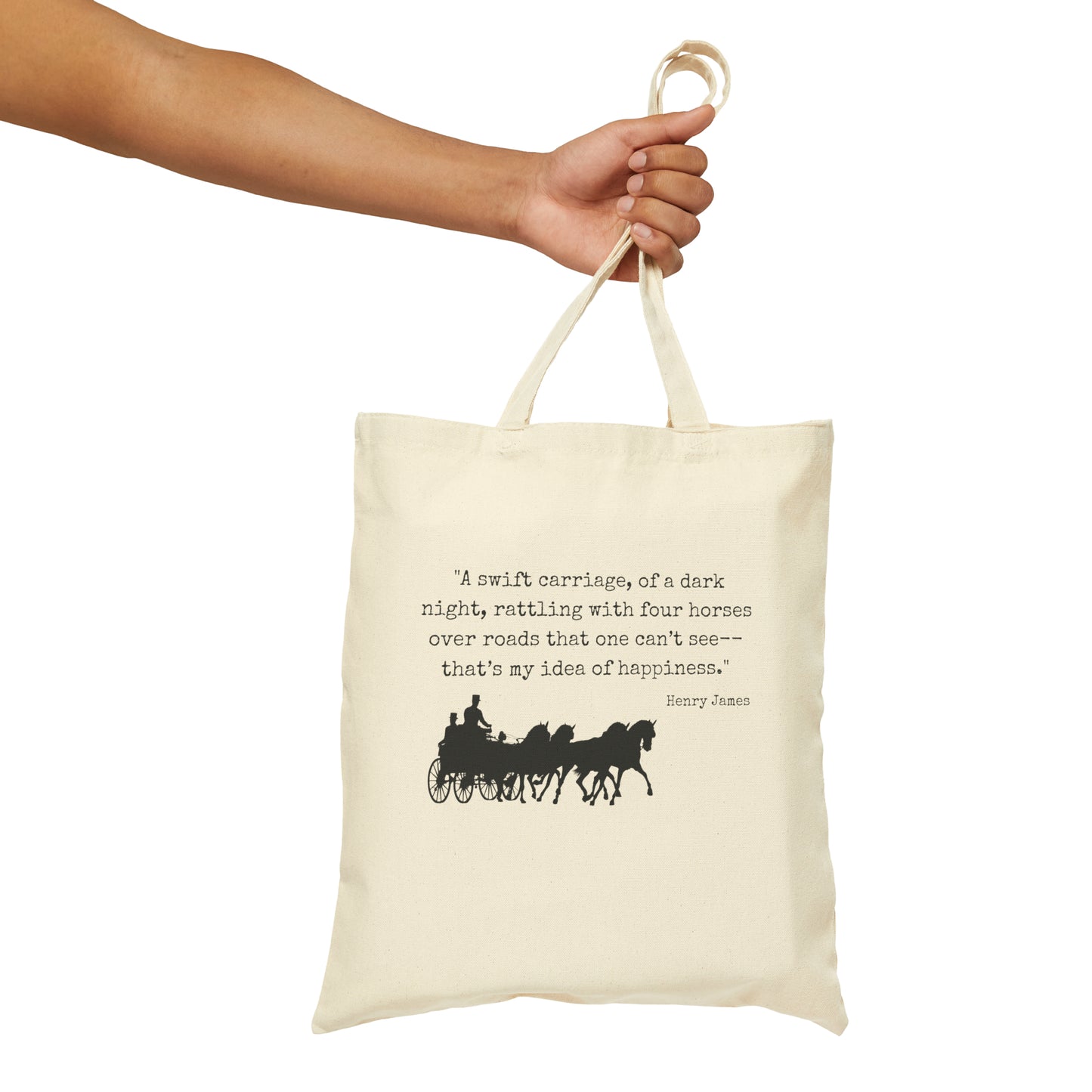 Henry James poetry quote canvas bag