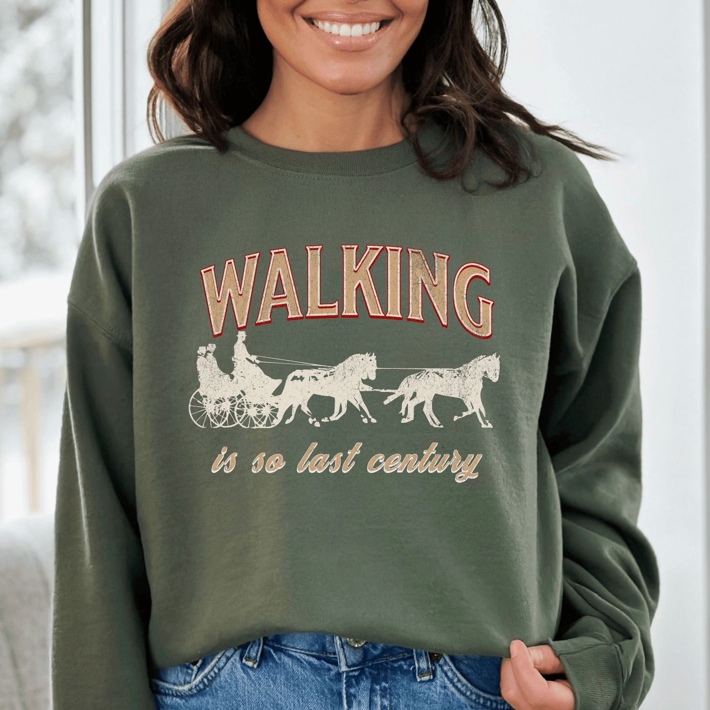 Horse driving sweatshirt