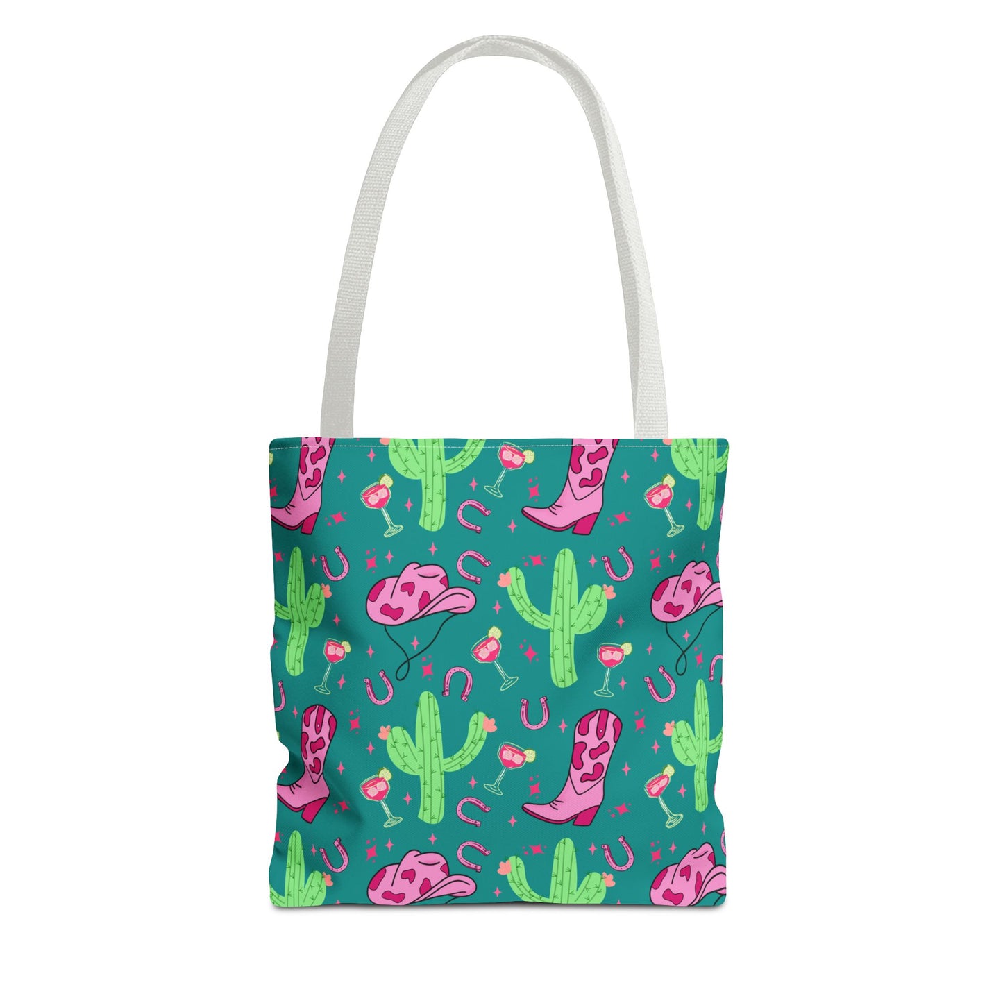 Retro cowgirl tote bag