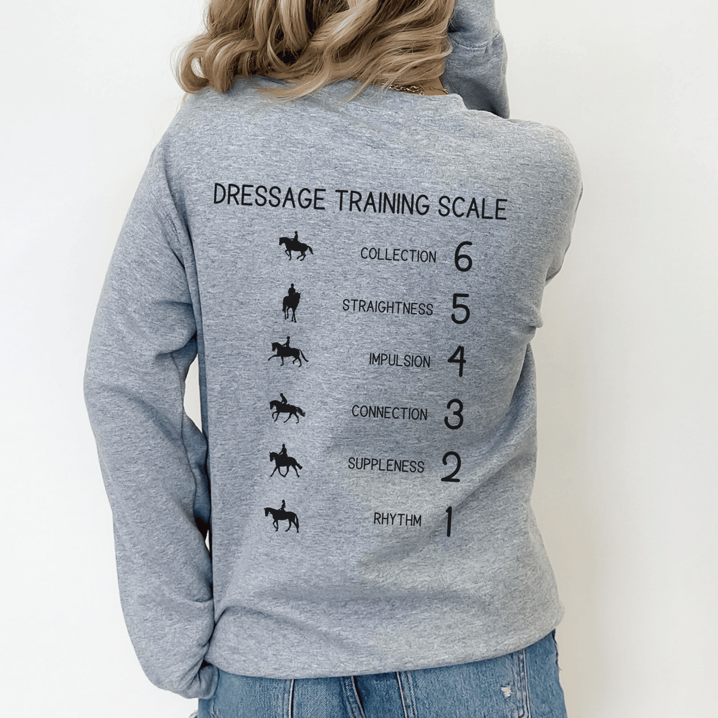 Dressage Training Scale Sweatshirt – Horse Trainer Gift