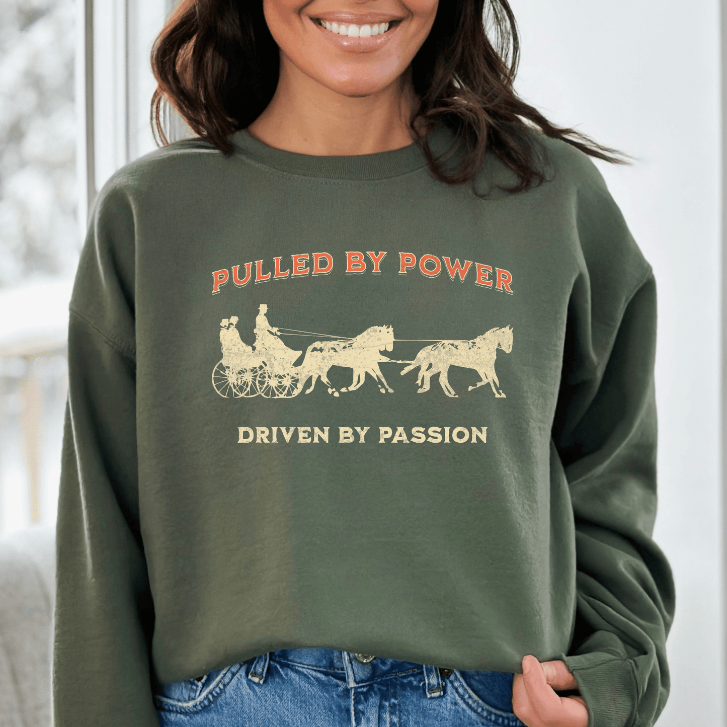 Horse driving sweatshirt