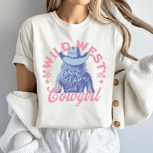 Retro wild west cowgirl shirt