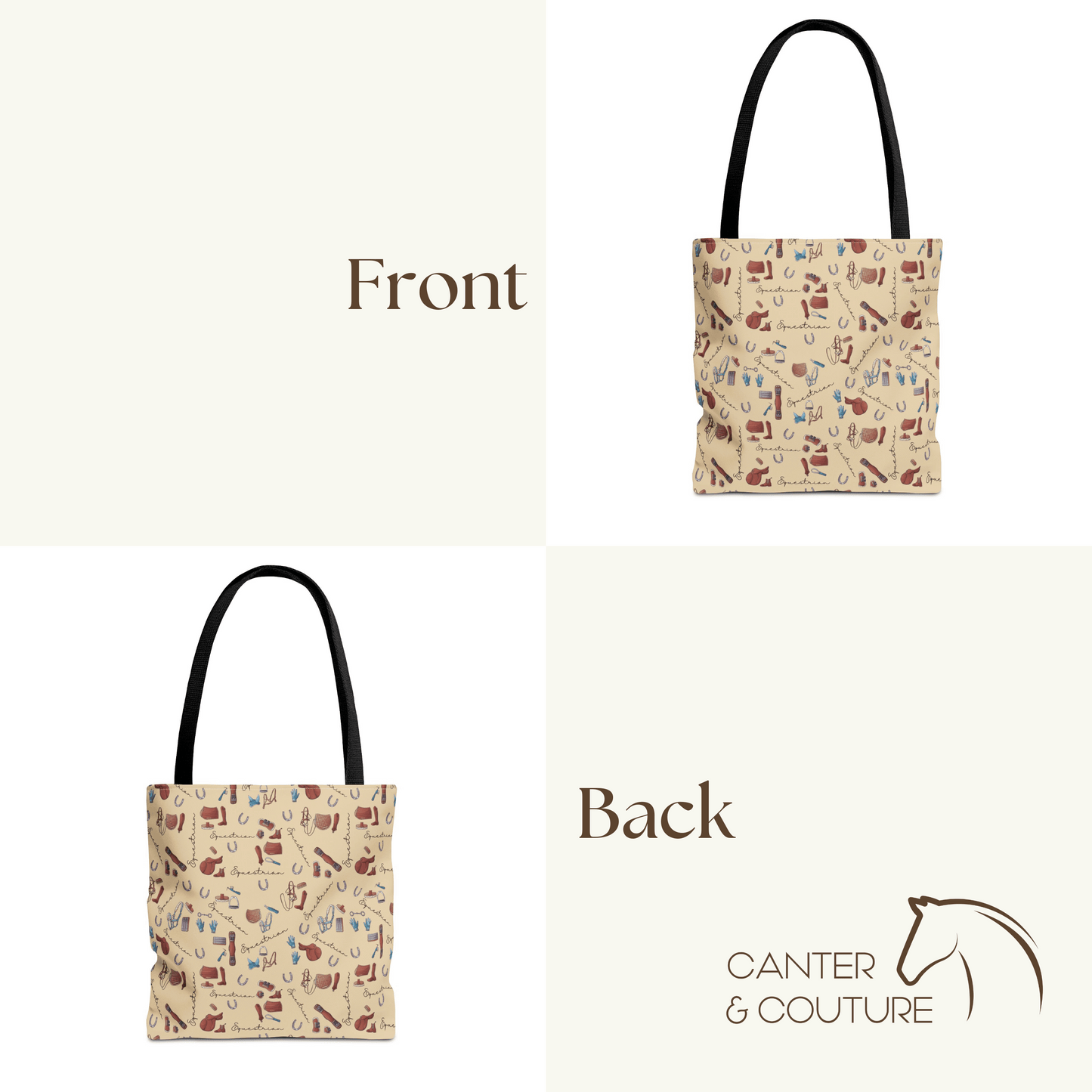Equestrian tote bag