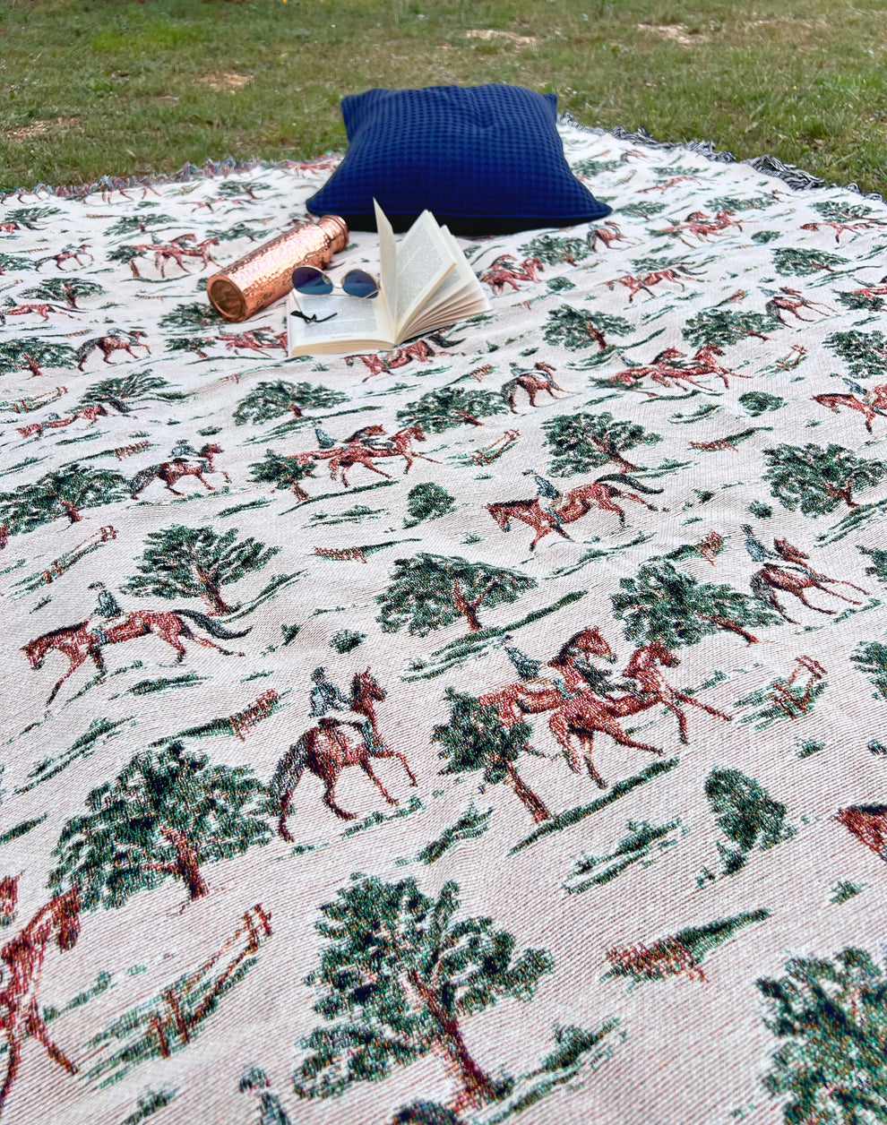 Equestrian Colorful Pattern Print Blanket